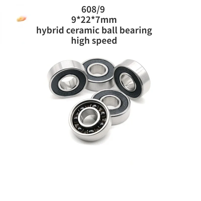 608/9 Non-standard bearing 9*22*7mm hybrid ceramic ball bearing 608zz high speed pulley skateboard bearing