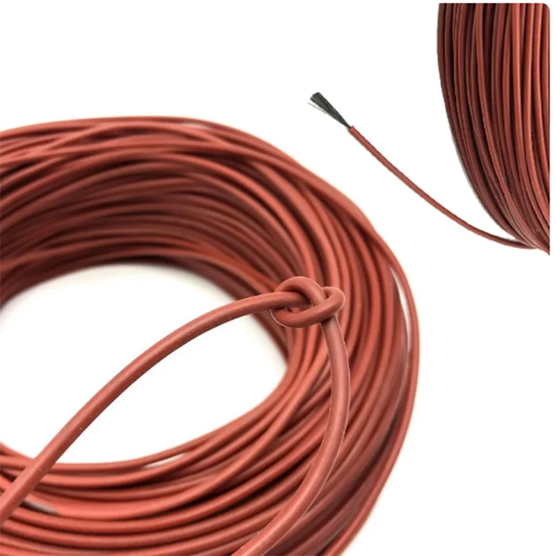 10 To 100 Meters 12K Floor Warm Heating Cable 33 Ohm/M Silicone rubber Jacket Carbon Fiber 220V Carbon Fiber Heating Wires Coil