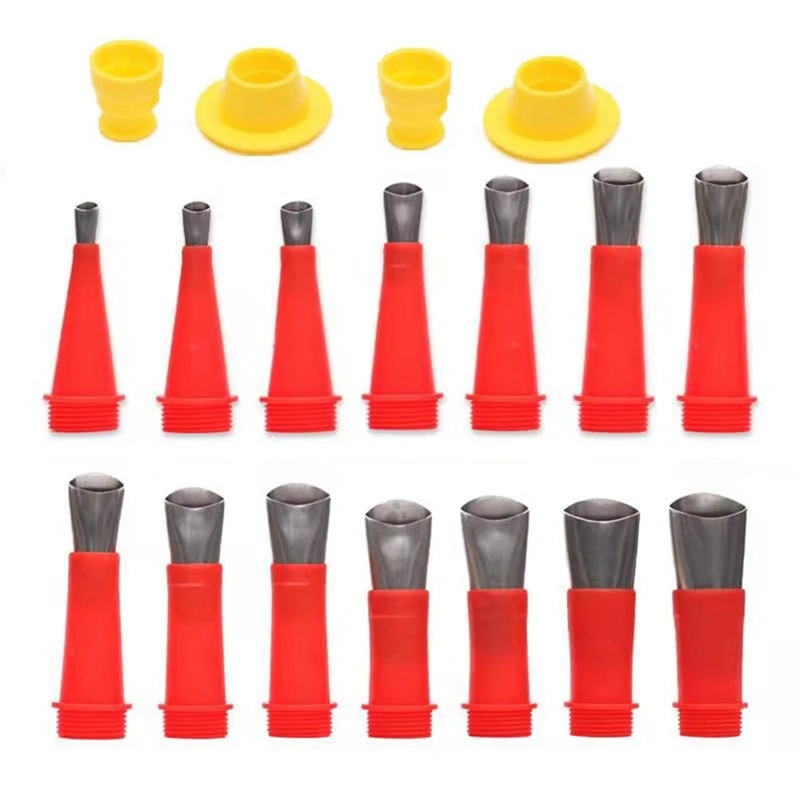 

18Pcs Stainless Steel Caulk Nozzle Applicator Caulking Finisher Glue Silicone Sealant Finishing Tool Kitchen Bathroom