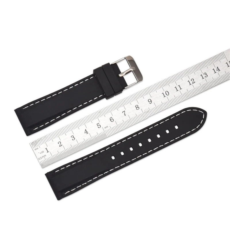 Silicone Rubber Watch Band Universal Waterproof Sport Strap for Casio Seiko Citizen Bracelet Watchband 16mm 18mm 20mm 22mm 24mm