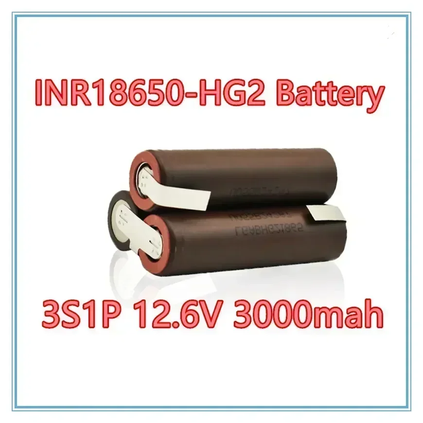 3s 6000 v v 18v hg2 mah mah Lithium batterie 30a löt streifen für schrauben dreher batteria shurika anpassen