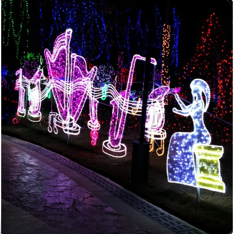Custom IP65 Waterproof Metal Frame Rainbow Light Emitting Diode Light Pattern