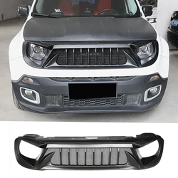 For Jeep Renegade Grills 2016 2017 2018 Front Bumper Racing Black Carbon Air Grille lntake Styling Exterior Accessories Parts