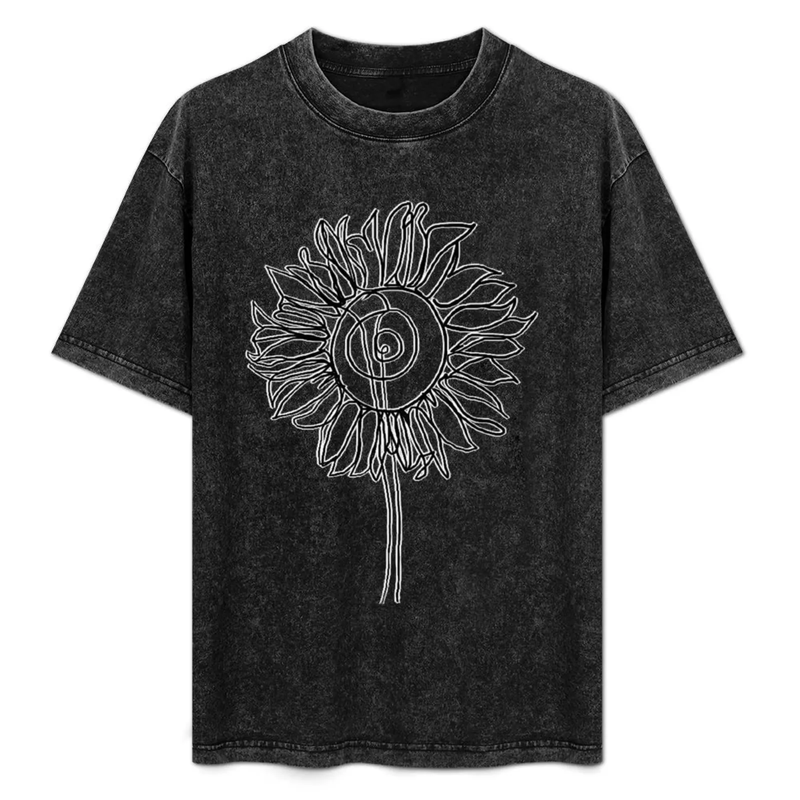 

One Line - Sunflower T-Shirt Big and Tall Casual T-Shirt