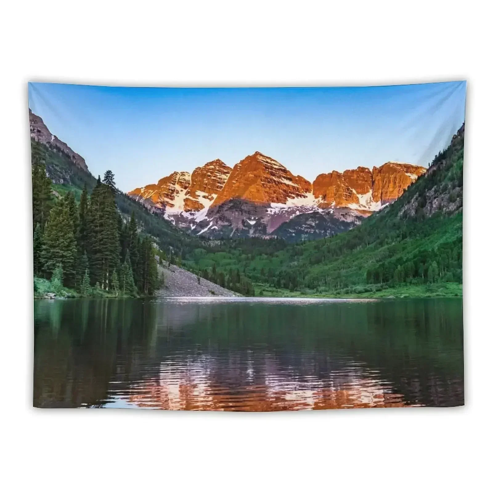 

Sunrise at Maroon Bells Tapestry Hanging Wall Decorations For Room Christmas Decoration Wall Hangings Decoration Tapestry