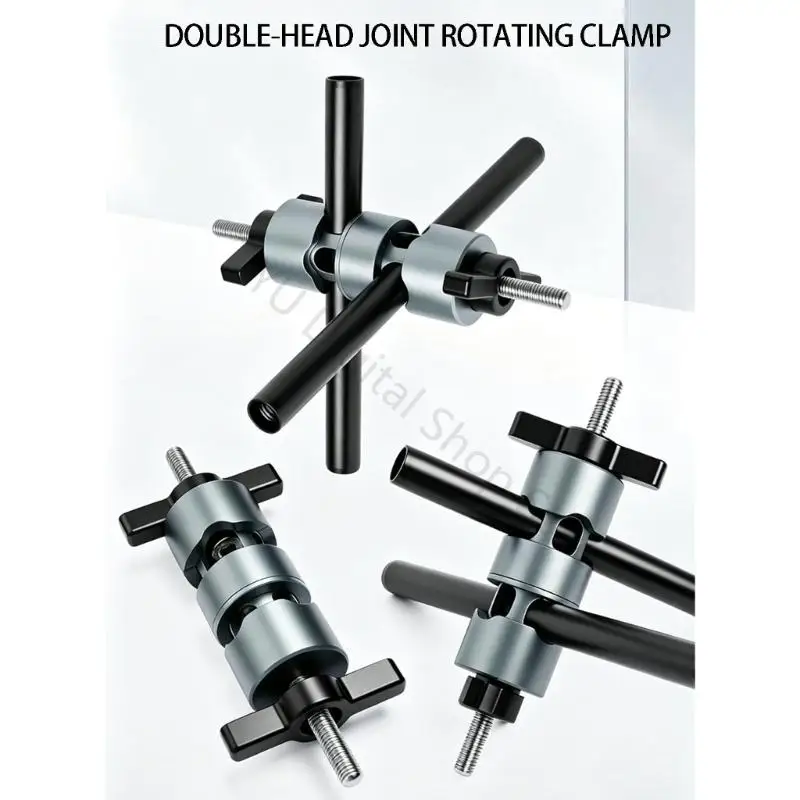 96BA Zweigelenk-Monitorlicht-Kamera-Stangenklemmhalterung, Metallhalterung mit Feststellknöpfen für 10-mm-15-mm-Stangensysteme – Detail 5