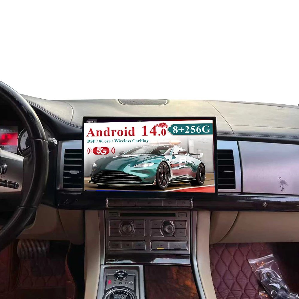 13.0 inch Auto CarPlay Android 14.0 For Jaguar XF 2008 to 2015 Car Multimedia radio Player GPS Navigation touch stereo head Unit