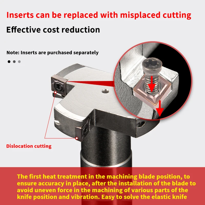 HTS T-Slot Milling Cutters Three-side disc slotted milling cutter CCMT Insert Holder T-groove slot CNC milling machine