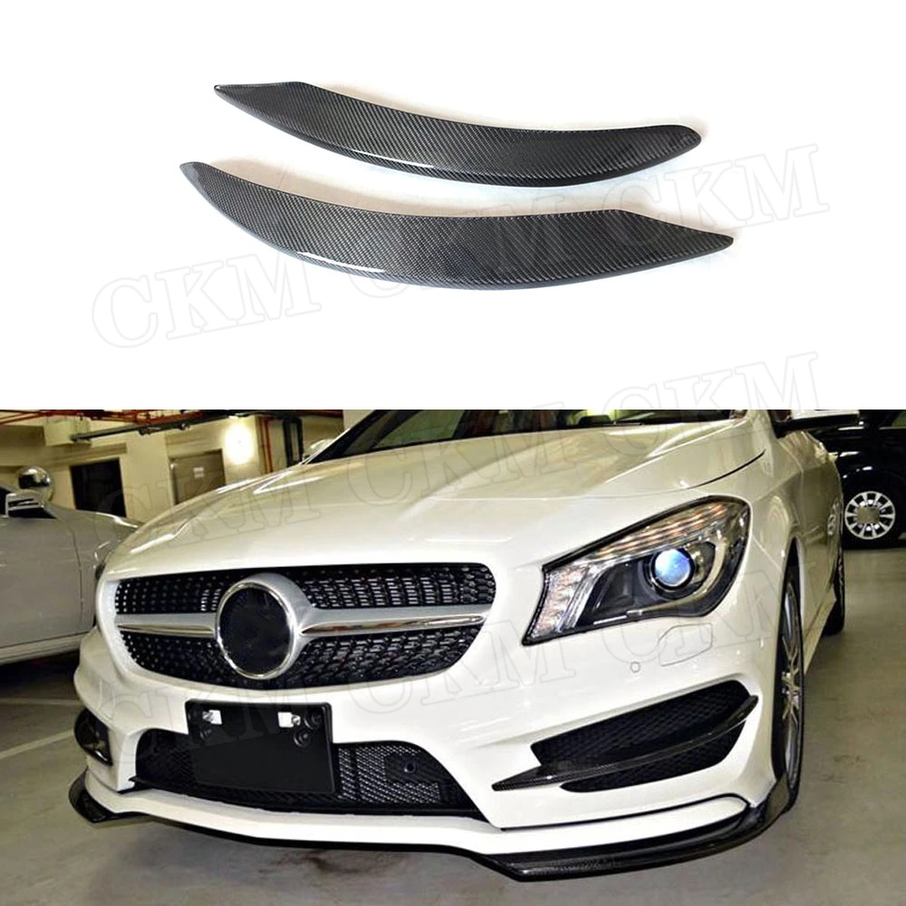 

Carbon Fiber Front Bumper Air Vent Middle Trim Strip Fog Lamp Canards For Mercedes Benz CLA Class W117 CLA250 Sport 2014-2016