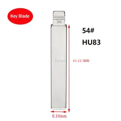 푸조 407 시트로엥용 KD 키 블레이드, Keydiy KD Xhorse VVDI JMD 금속 언컷 블랭크 플립 원격 자동차 키 블랭크, 10 개, 54 # HU83