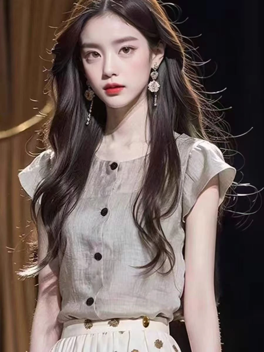 

Ele ort Sve irt для женщин Sli Design Уникальный летний новый модный топ для девочек Дышащий круглый топ из полиэфирного волокна Ne