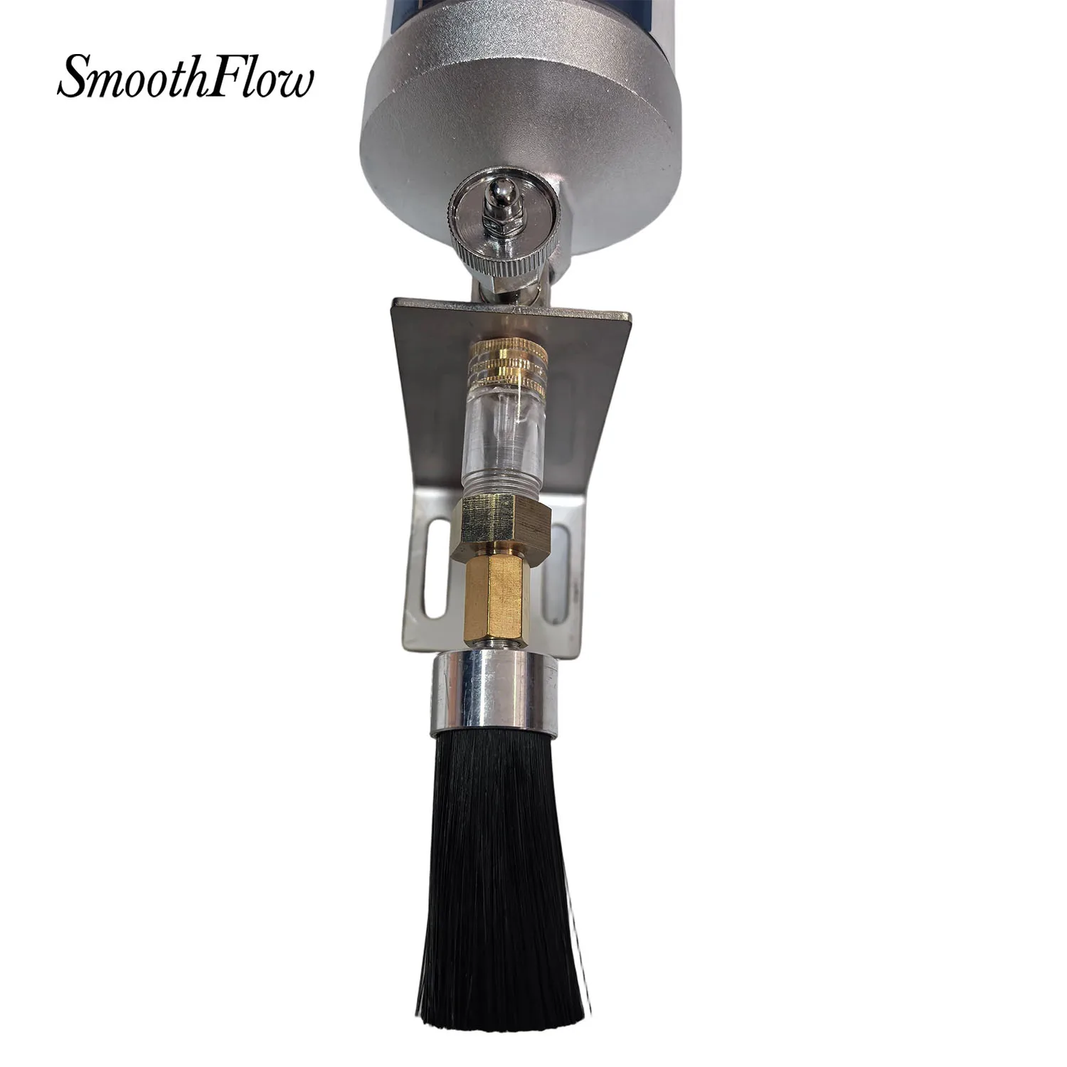 350ml D350 Drip Feed Oiler Kit with 25mm Round Cylindrical Brush Stainless Steel Bracket Sight Glass for CNC