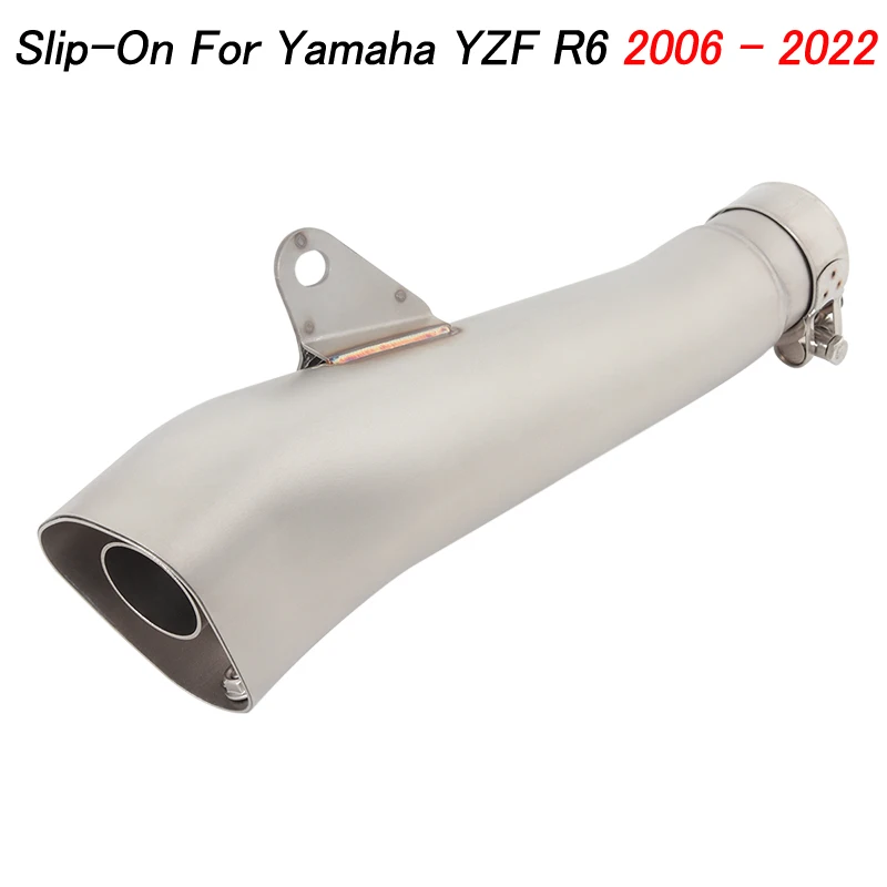 

Motorcycle Slip-On For Yamaha YZF R6 2006 - 2022 Exhaust Escape System GP Pipe Modified Tube Link Pipe Muffler DB Killer