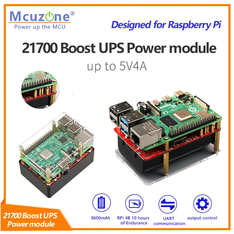 21700 charge and boost PowerBank, 5V2A 5V4A dual controlled output,UART communication, Raspberry Pi 4B 5V3A, NVIDIA Jetson UPS