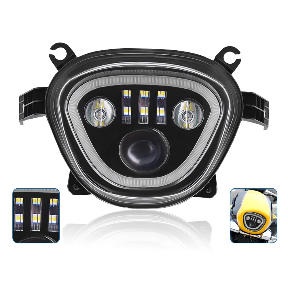 Headlight with Halo for Suzuki Boulevard M109R VZR1800 M90 2006-2019 Led Headlight Emark Approved