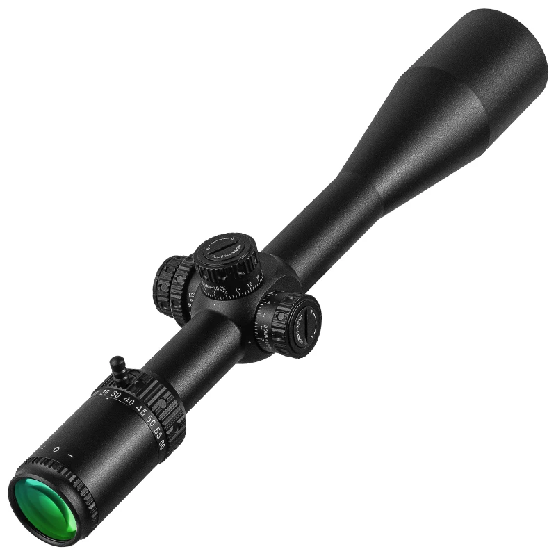 FIRE WOLF 10-60X50 SFIR Hunting Scope Glass Red Illumination Reticle Side Parallax Turret Lock Reset