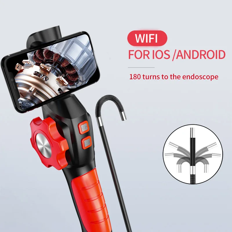 

Двусторонняя артикулируемая бороскопическая камера HD с подсветкой для автомобилей, iOS и Android