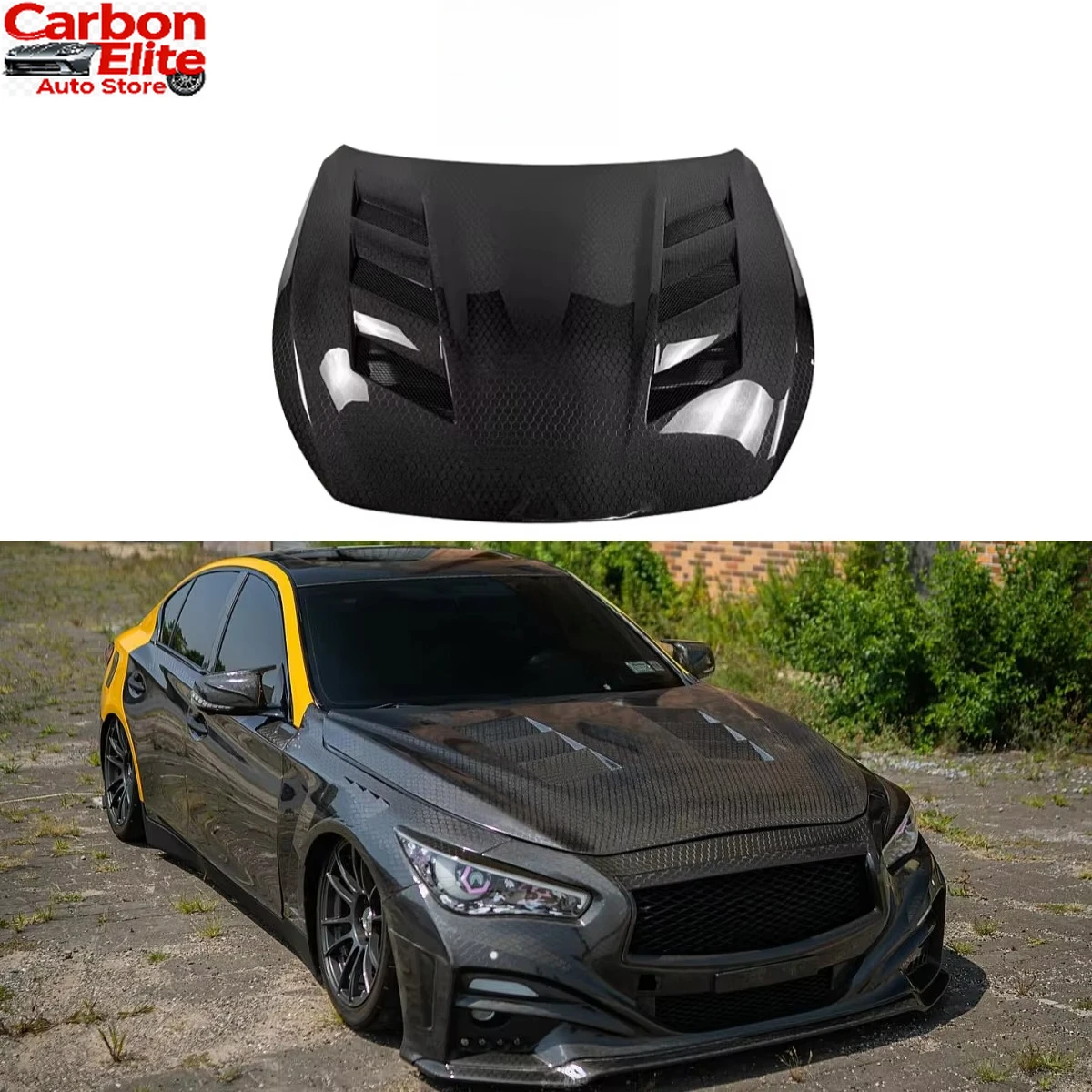 

Карбоновый капот Honeycomb AM Style для Infiniti Q50 V37