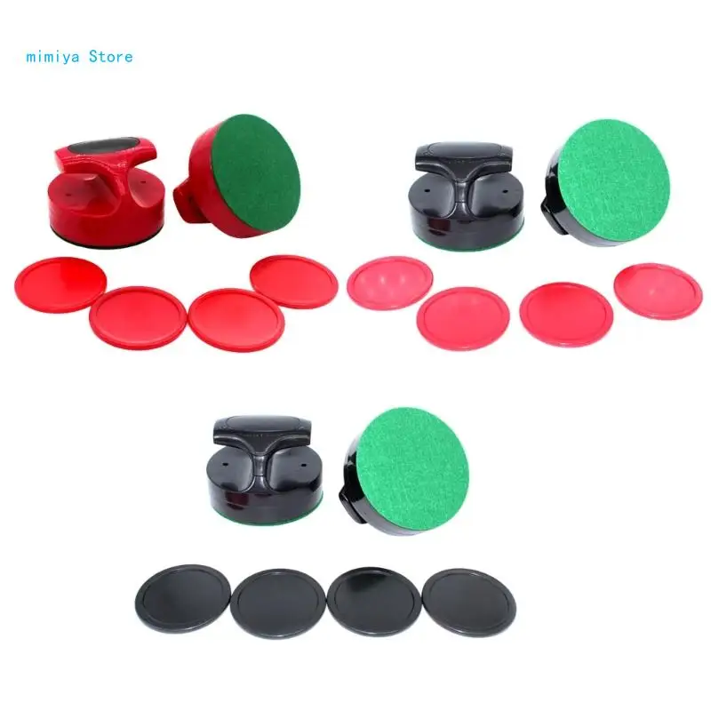 

pipi Table Hockey Pusher Set 94mm Air Hockey Paddle and Pucks Replacement Easily Use