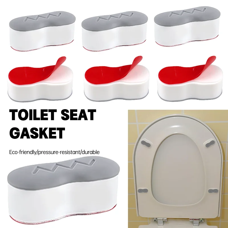 Toilet Seat Bumper Easy To Install Anti-slip Toilet Seat Bumper Pad Practical Toilet Seat Cushion Non-slip Toilet Accessories