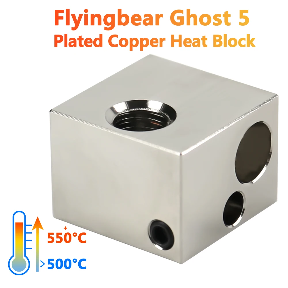 Imagem -05 - Atualizado Bimetal Heatbreak e Bloco de Calor de Cobre Banhado Impressora 3d Bico de 0.4 mm Hotend para Flyingbear Ghost Alta Qualidade