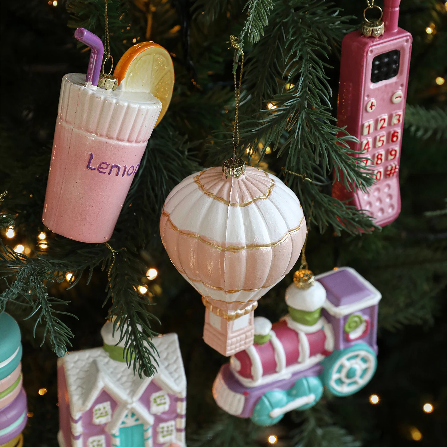 Christmas Macaron Ice Cream Donut Shape Snowman Ball Ornament Xmas Tree Hanging Pendants Home Party Navidad Christmas Decor 2026 - Image 4