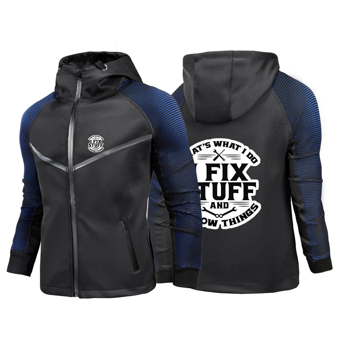 Mechanic I Fix Stuff and I Know Things Print 2025 Men Spring Autumn New Racing Suit Hooded Sports Zipper Comfortable Casual Tops