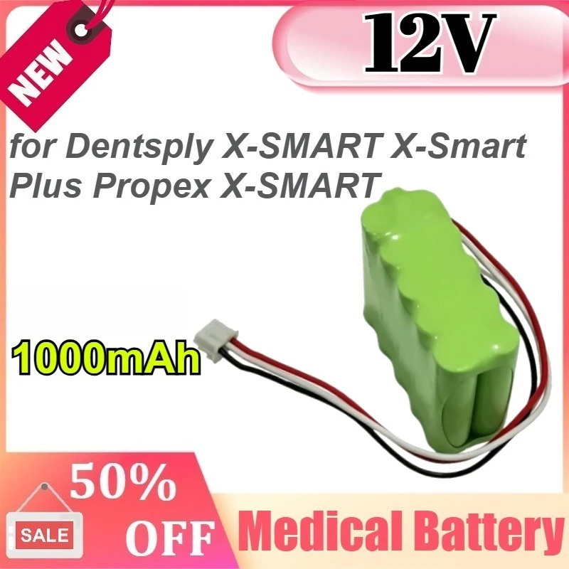 

12V 1000mAh for Dentsply X-SMART X-Smart Plus Propex X-SMART Endodontic Motor Medical Battery