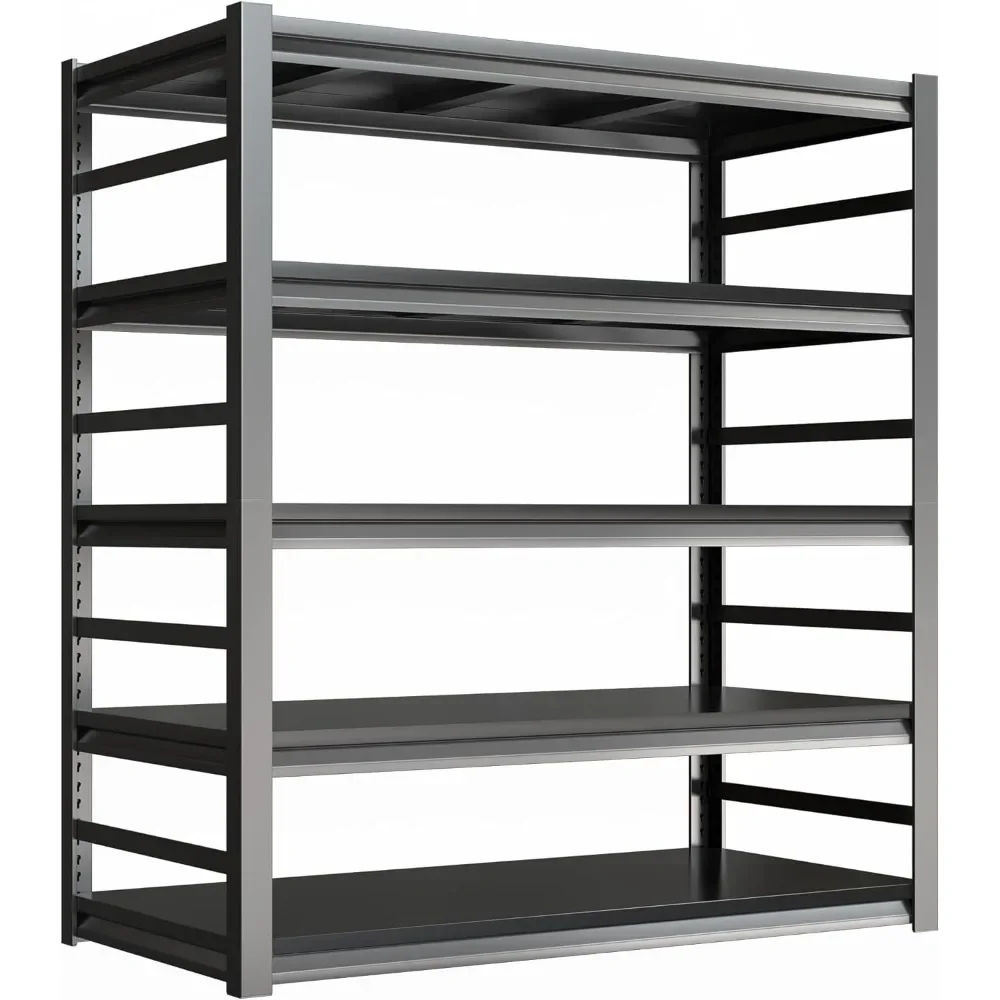 

Garage Storage Shelves 72" Hx48 W Garage Shelving Heavy Duty, Adjustable Shelf 5-Tier Heavy-Duty Metal Shelving