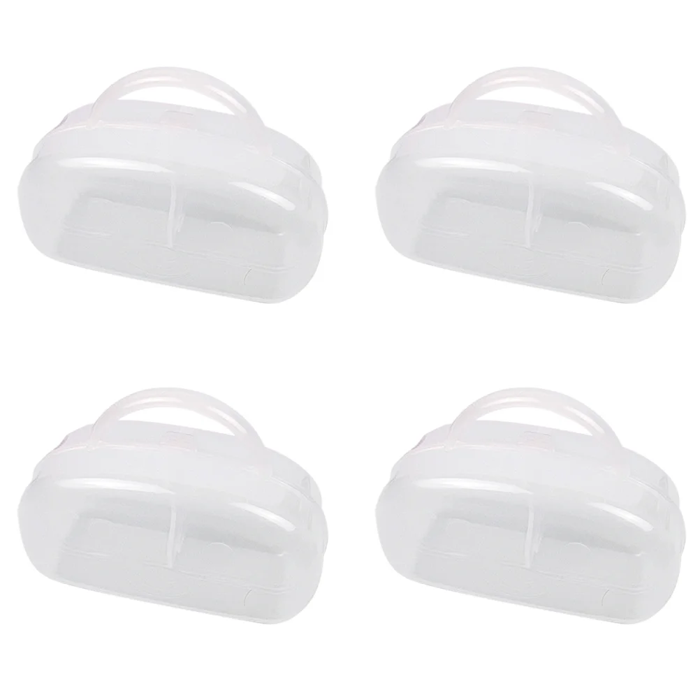 

4 шт., чехол для детской соски, пылезащитная коробка, прозрачный контейнер для путешествий и хранения, коробка для соски, контейнер для прорезывания зубов