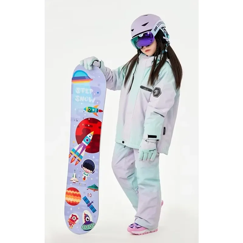 STLF الأكثر مبيعاً بدلة تزلج جديدة للأطفال مجموعة الشتاء الفتيان والفتيات بدلة تزلج سميكة الباردة الدافئة #4
