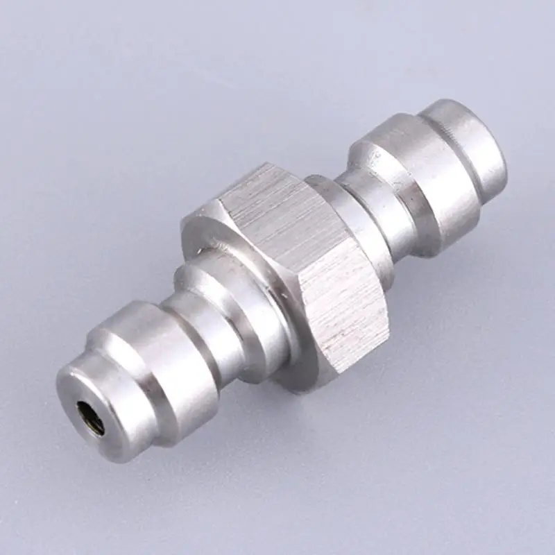 8mm Stainless Steel Male to Male Plug Refill Nipple Quick Disconnect Coupler Double End Male Foster Fitting Fill Nipple F1FB