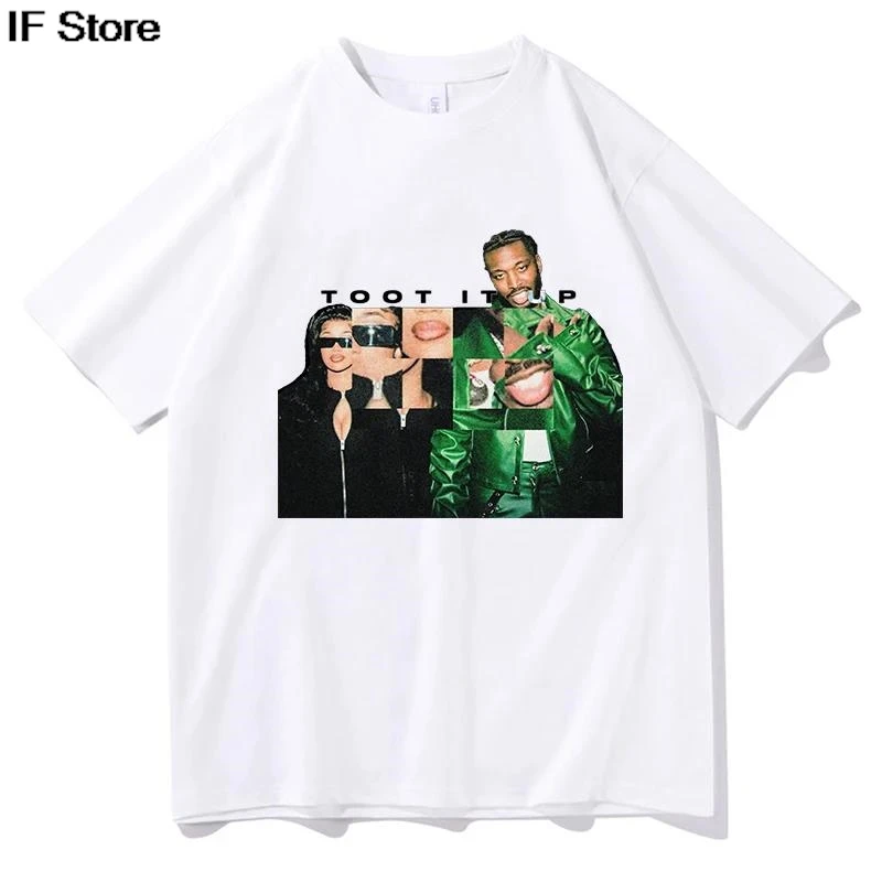 Cardi B Pardison Fontaine Toot It Up T-shirt Men's Women Fashion Hip Hop Unisex TShirt Cotton Casual T-shirts Graphic t shirts