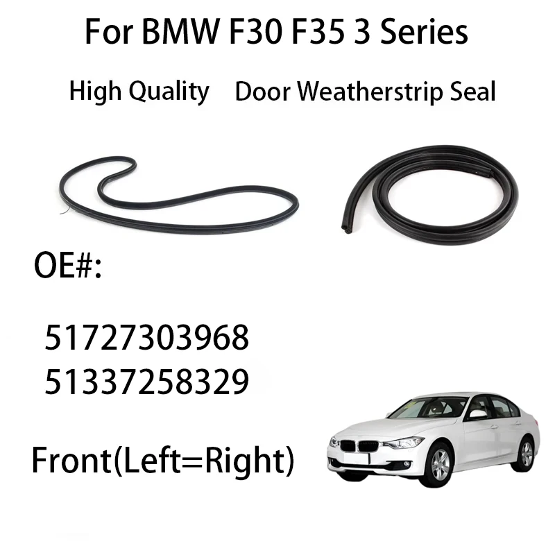 51727303968 51337258329 kualitas tinggi baru pintu depan beludru Weatherstrip segel Gasket untuk BMW F30 F35 3 seri