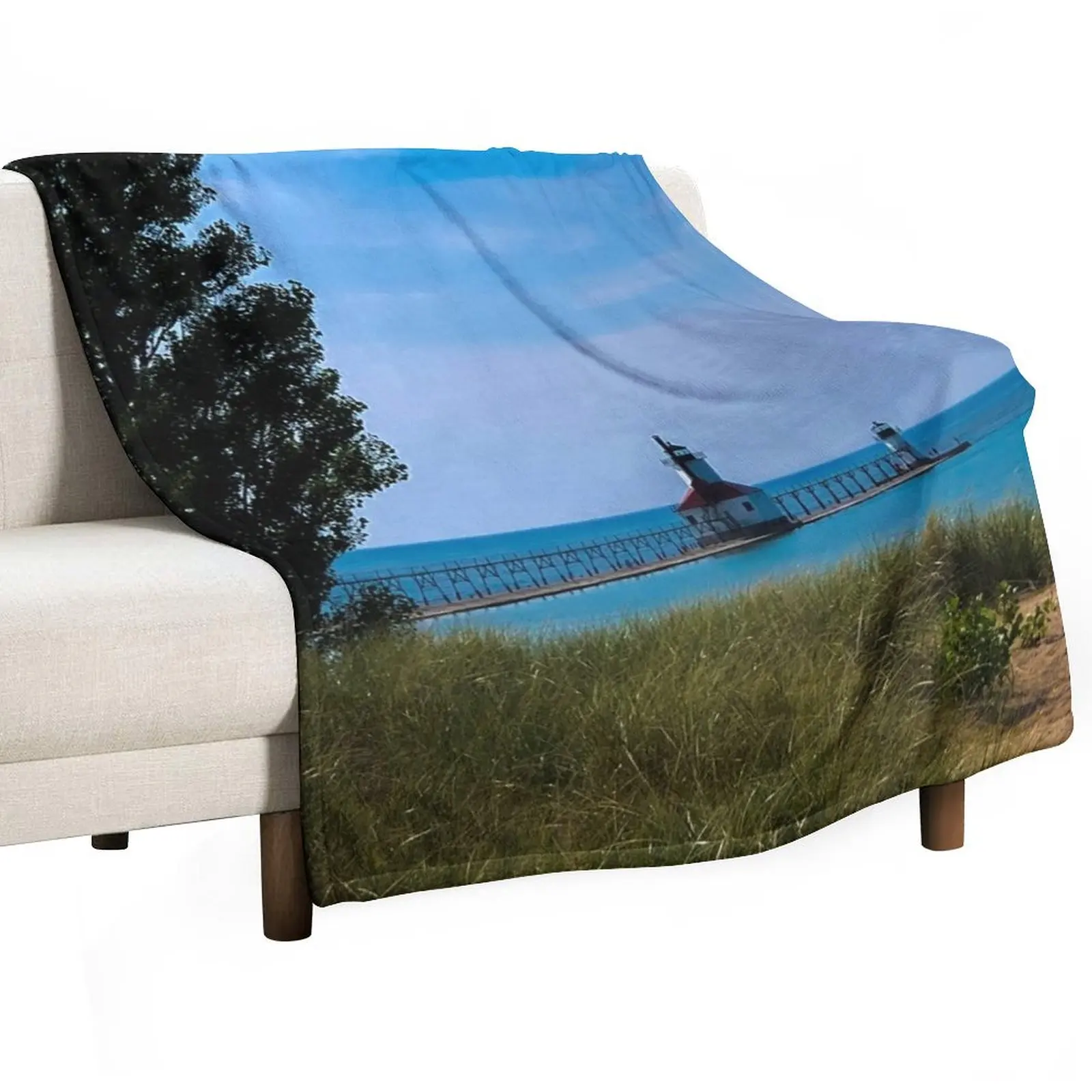 

St. Joseph Lighthouse Throw Blanket sofa bed Flannel Fabric Decorative Sofas for babies Blankets