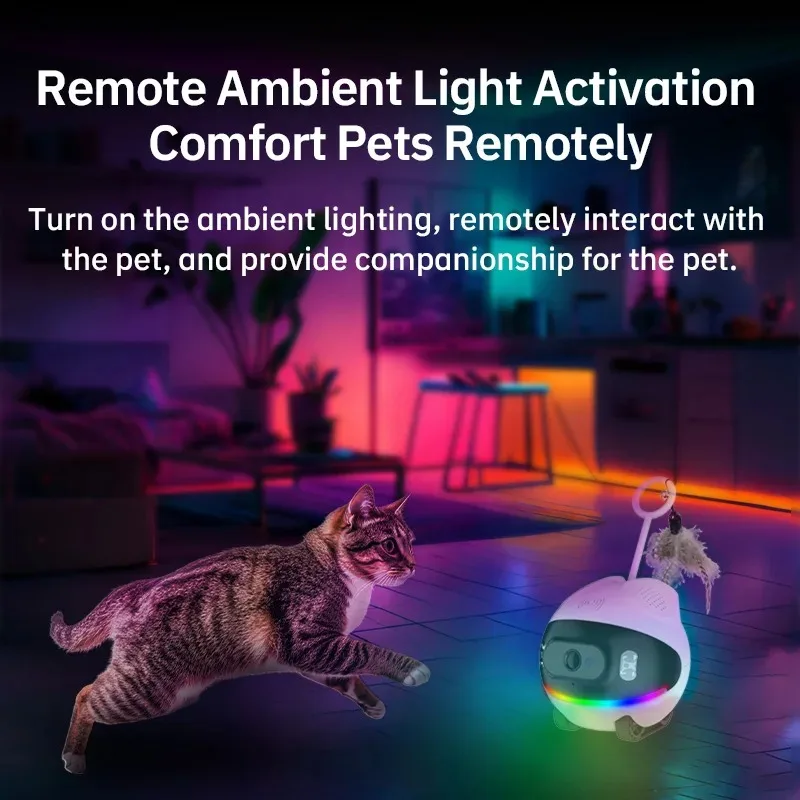 DIDSeth 4G WiFi Pet Camera with Motion Detection Alert Wide Angle Night Vision Wireless Robot for Home Security Pet Monitoring