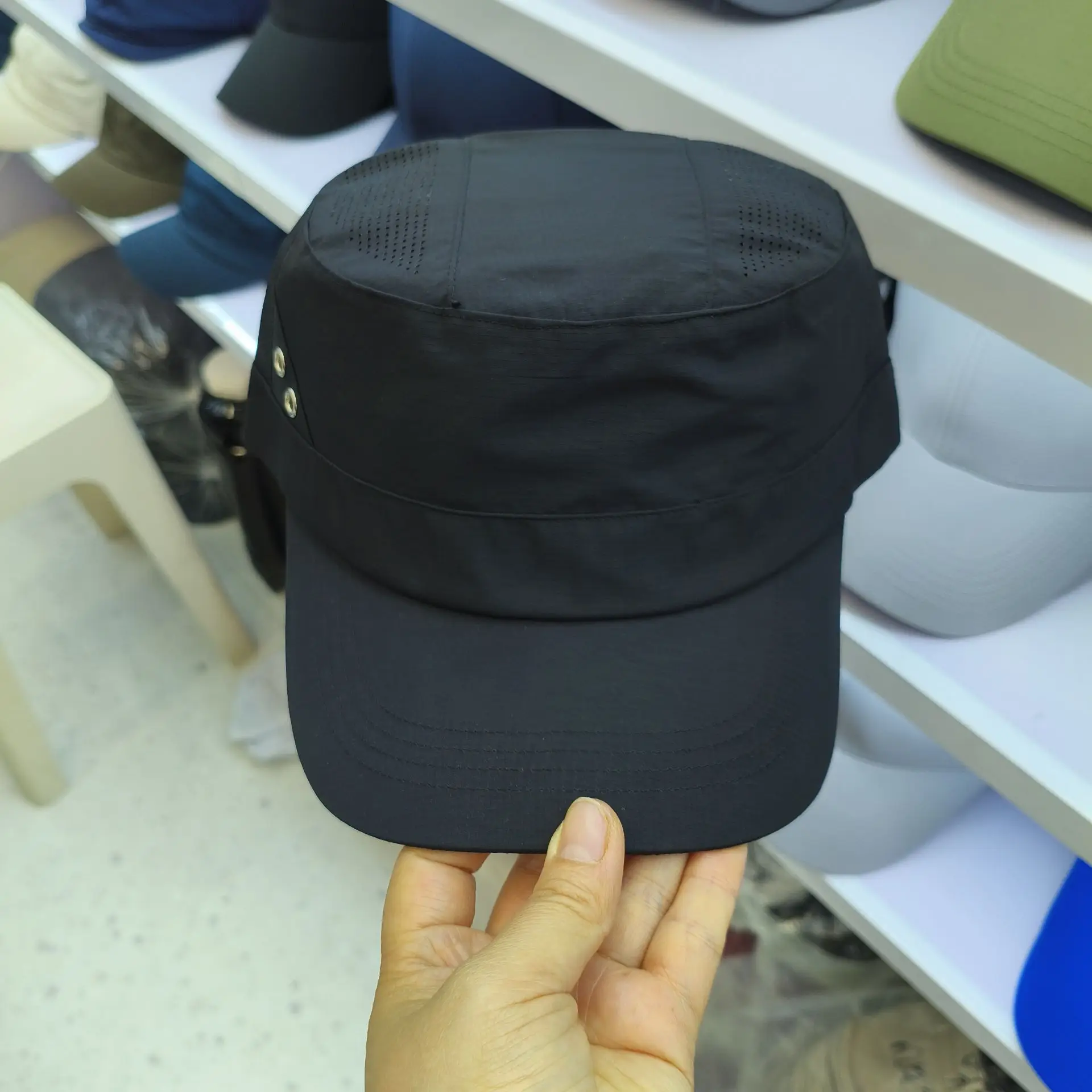 Customized Printed Logo Breathable Flat Top Lightweight Duck Tongue Caps Men's And Women's Outdoor Exercise Shading Baseball Hat