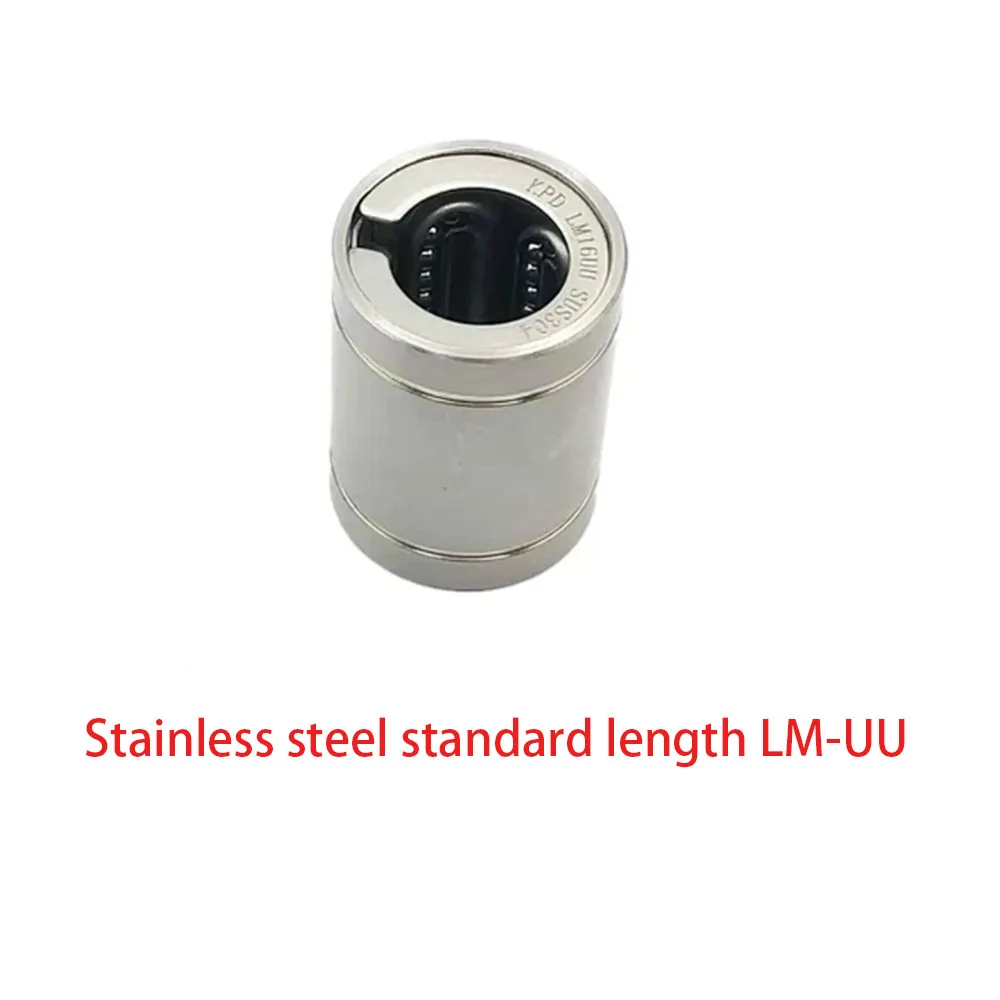 1Pcs High Precision Heat Repelling Linear Sliding Bearings For Machines Stainless Steel LM6UU-LM40UU