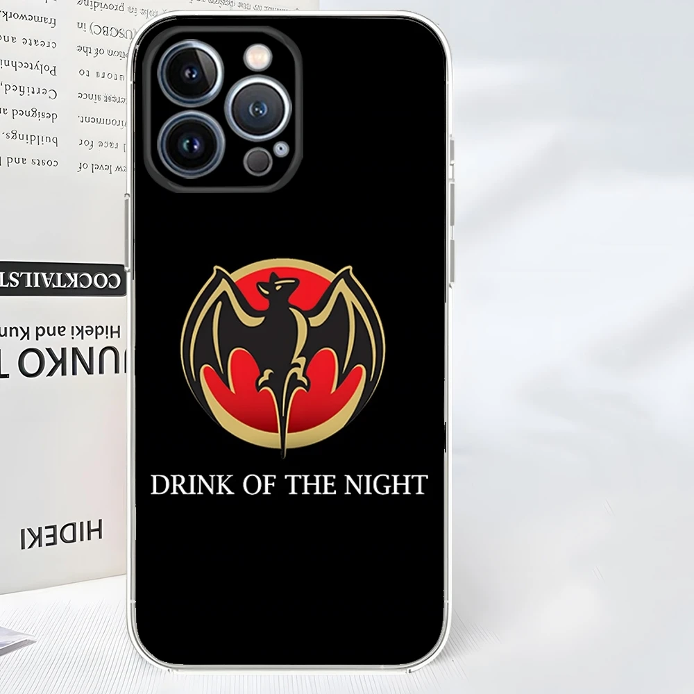 جراب هاتف Bacardi Rum Vampire bats ، غطاء شفاف ، iPhone 15 ، 14 ، 12 ، 13 ، 11 Pro Max ، Mini ، X ، XR ، XS ، 7 ، 8 Plus ، جديد ، #6