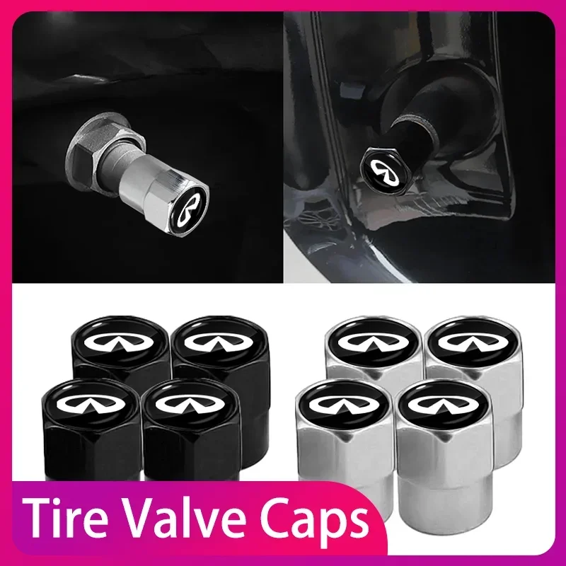 

4PCS Fashion Car Wheel Air Valve Dust Covers Accessories For Infiniti Q50 Q70 QX70 FX35 Q30 G37 QX60 G35 Q60 QX50 QX80