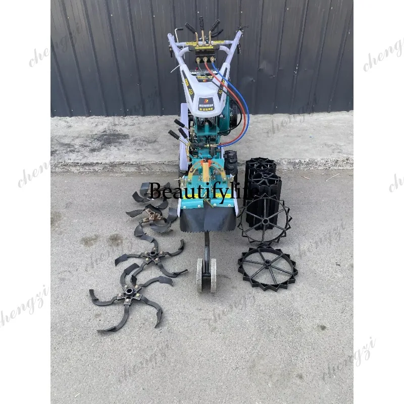 A81 Handheld Small Multi Function Tiller Trencher for Ginger Sugarcane Hilling Weeding Ridging Agricultural Use