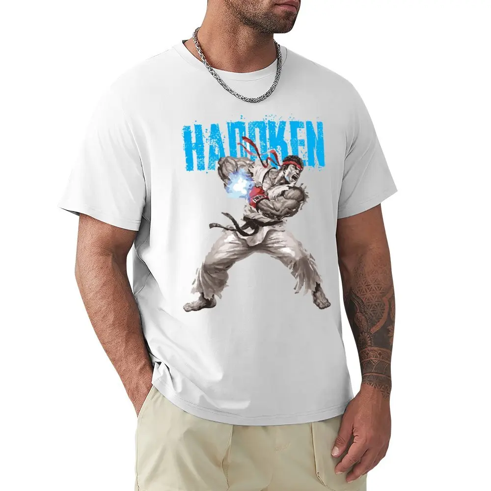 Hadoken-Camiseta de campaña fresca, camiseta Vintage, ocio divertido, novedad, talla de EE. UU.