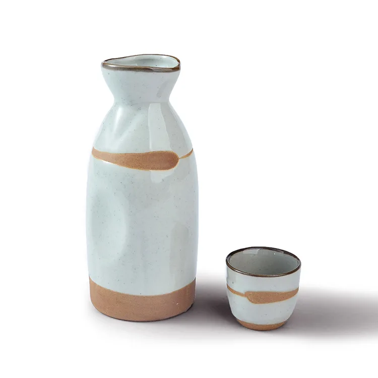 

Japanese-style coarse pottery sake jug creative commercial izakaya household sake glass ceramic sake jug set