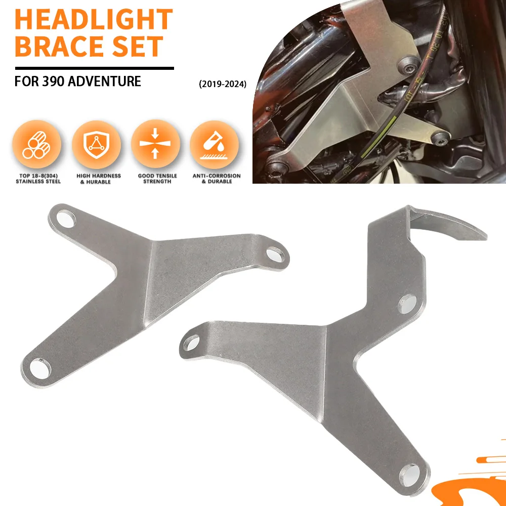SCHEINWERFERHALTER Motorrad Scheinwerfer Verstärkung Halterungen Halskrause FÜR 390 ADVENTURE 390 ADV 2019 2020 2021 2022 2023 2024
