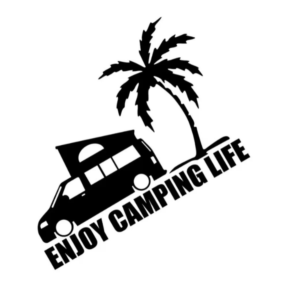 

Camping Stickers - Tropical Palm Tree Vinyl Decals for Car Window/Windshield/Door | Vehicle Side Decal Adventure Van Life Decor