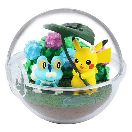 ของแท้อะนิเมะ Pokemon Fairball กล่องตาบอด Fennekin Pumpkabo Mimikyu Pikachu ตุ๊กตารูปของเล่นเด็กของขวัญ