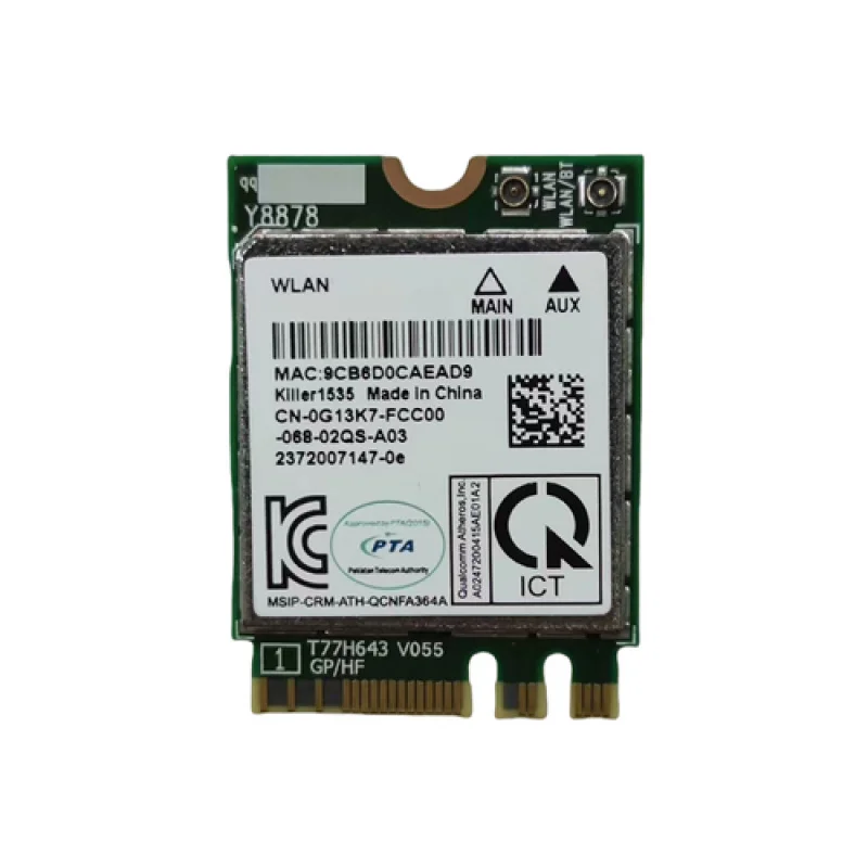 

A+ for Dell Alienware 13 R2 17 Killer1535 Wireless 802.11ac+BT 4.1 WIFI WLAN Card VM1D6