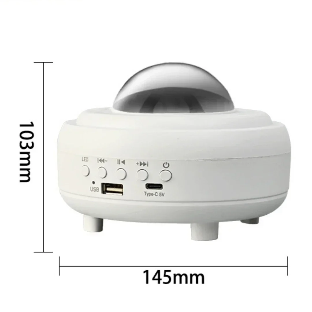 UFO سفينة الفضاء الإسقاط السماء المرصعة بالنجوم مصباح الأزرق الأسنان المتكلم RGB LED أورورا مصباح قمري ديكور غرفة نوم الصحن الطائر مصباح إسقاط