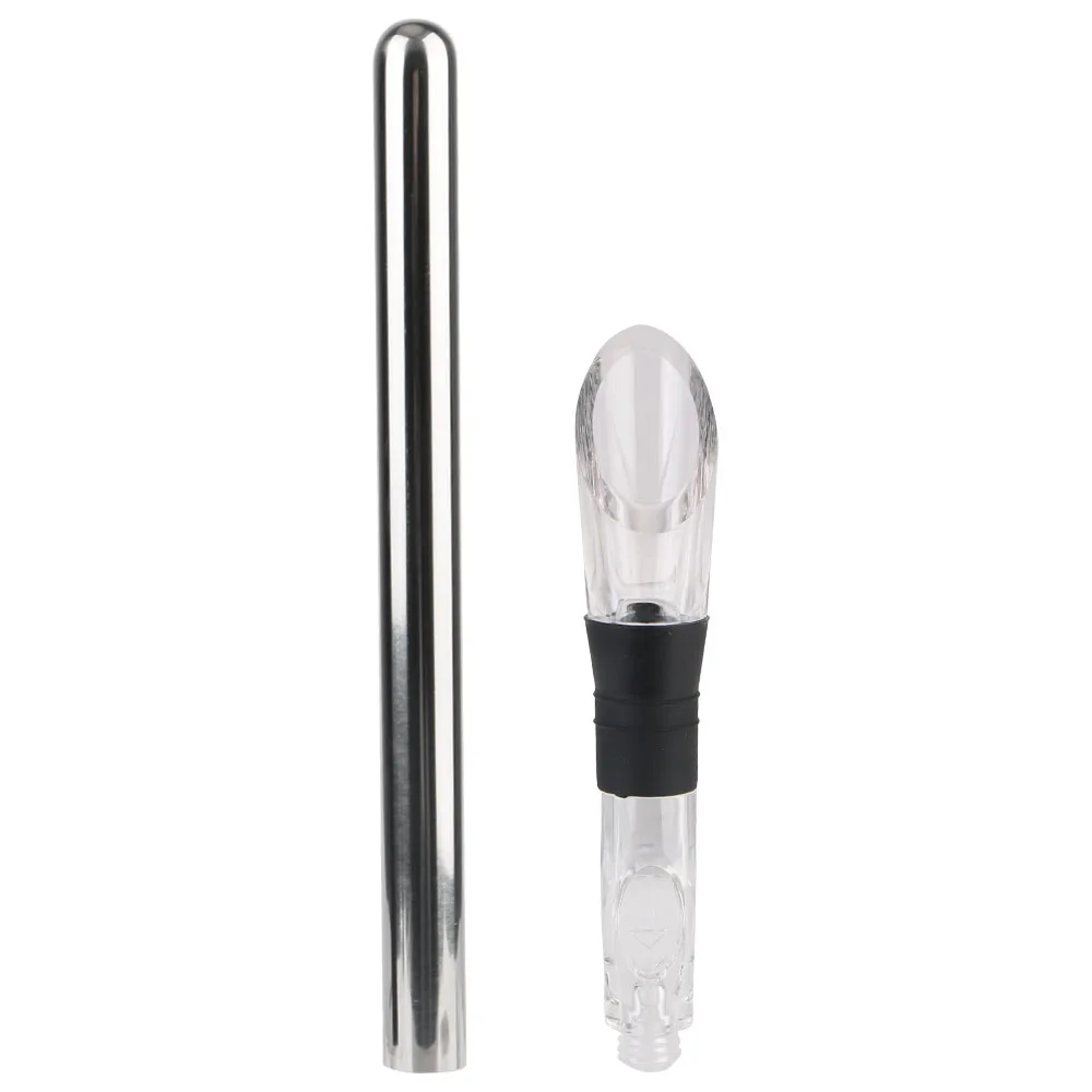 4 in 1 Bier Chiller Stick Rvs Frozen Stick Wijnkoeling Met Wijn Schenker + Stopper + Cutter Ijs wijn Koeler - afbeelding 1