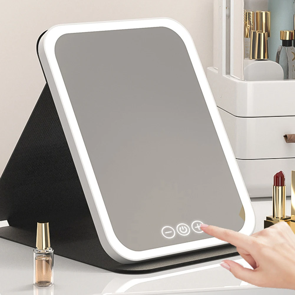 

Dressing Table Mirror With Led Light USB Rechargeable Portable Ladies Makeup Fill Light For Dormitory